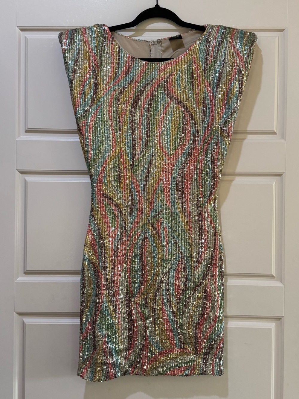 Blanc Sexy Sequin Dress Size M Party Dress Multi Color